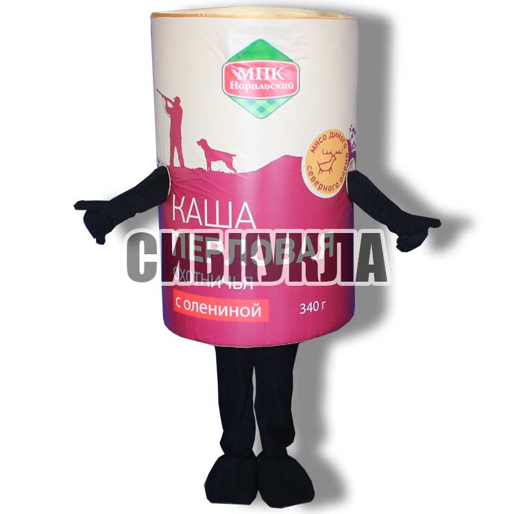 Купить ростовую куклу консерва Каша с доставкой.