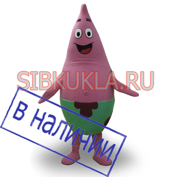 Ростовая кукла Патрик из мультфильма "Губка Боб Квадратные Штаны" – море смеха гарантировано!