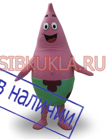 Ростовая кукла Патрик из мультфильма "Губка Боб Квадратные Штаны" – море смеха гарантировано!