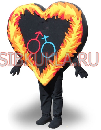 Купить Ростовая кукла сердце черное