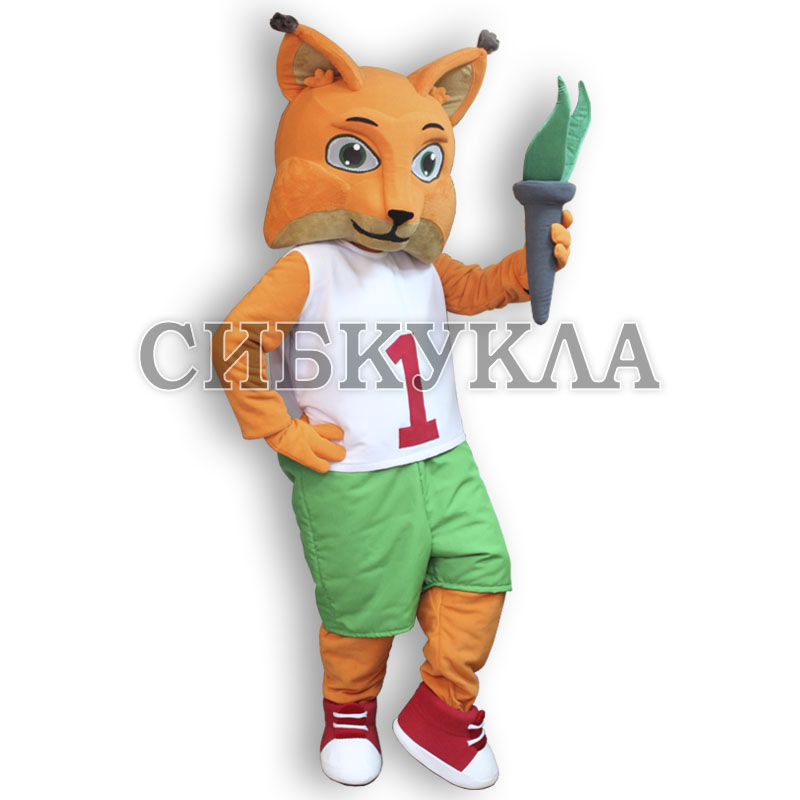Ростовая кукла Рысь с факелом