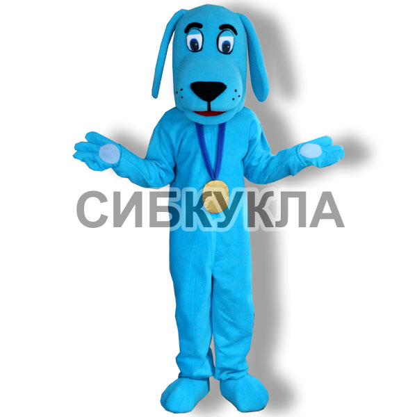 Ростовая кукла собака голубая