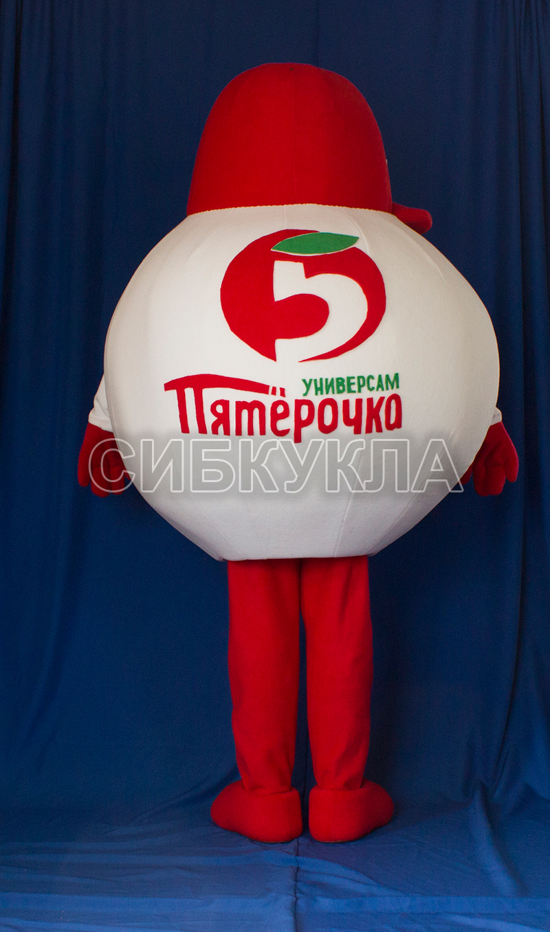 Ростовая кукла Пятерочка колобок