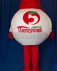 Ростовая кукла Пятерочка колобок