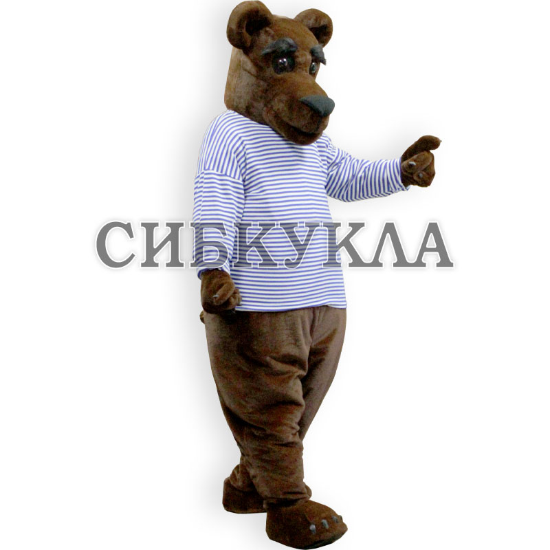 Ростовая кукла медведь в тельняшке