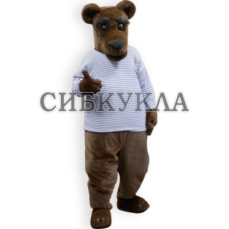 Ростовая кукла медведь в тельняшке